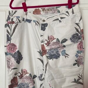 Laura Plus White Floral Skinny Jeans